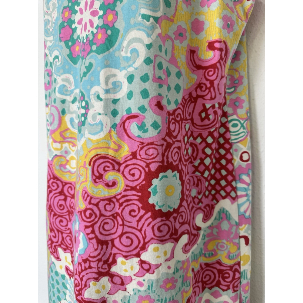 TALBOTS Medallion Interlock Shift Dress Women Large Floral Preppy Summer Stretch - Picture 10 of 11